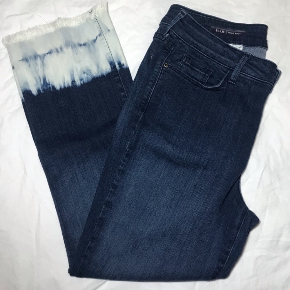 NYDJ Billie Ankle Boot Jeans with Fringe Bottom